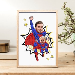 Szuperapa! Szuperhősös grafika apának fotópapíron (A/4) szerkeszthető ajándék - művészet - grafika & illusztráció - digitális - Meska.hu