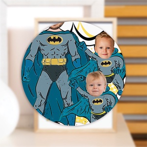 Szuperhősös grafika apának batman és bat gyerek(ek) - digitálisan, fotópapíron vagy keretezve - apák napjára, szülinapra - művészet - grafika & illusztráció - digitális - Meska.hu