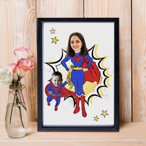 Szuperanya! Szuperhősös grafika anyának, mamának (digitálisan, fotópapíron vagy keretben) saját fotóid alapján! - művészet - grafika & illusztráció - digitális - Meska.hu