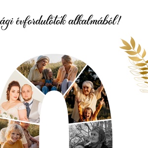 30. házassági évfordulóra - fotókollázs A/4-es méretben dátummal, aláírással (digitálisan, nyomtatva vagy keretezve) - művészet - kollázs - Meska.hu