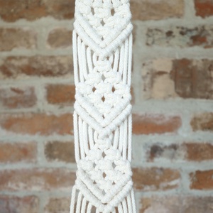 Lola makramé virágtartó - natúr - otthon & életmód - dekoráció - virágdísz és tartó - virágtartó - Meska.hu