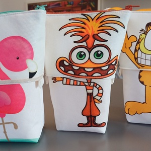 Egyedi, álló tolltartó Garfield, Feszkó, Flamingó - Meska.hu