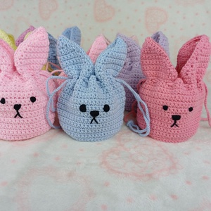 Csokiátadó, csokigyűjtő nyuszis szüzyők - ünnepi díszek, dekorációk - húsvéti díszek és dekorációk - húsvéti ajándékátadó - Meska.hu