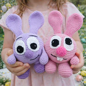 Rózsaszín nagy bolondos nyuszi  - Meska.hu