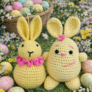 Sárga mosolygós nyuszi - Meska.hu