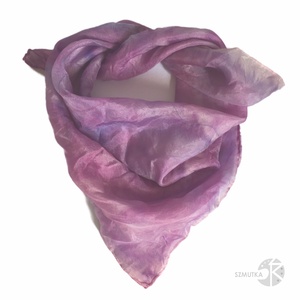 Lila, kék márványos kendő - selyem, Ruha & Divat, Sál, Sapka, Kendő, Kendő, Selyemfestés, Meska