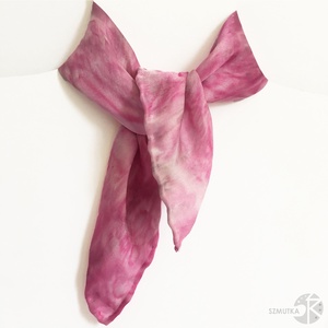 Pink, Márványos selyemkendő - kézzel festett - ruha & divat - sál, sapka, kendő - kendő - Meska.hu