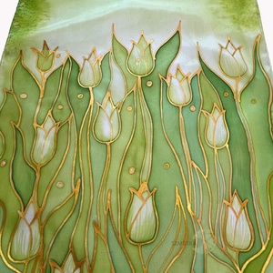 Tulipános sál - ruha & divat - sál, sapka, kendő - sál - Meska.hu