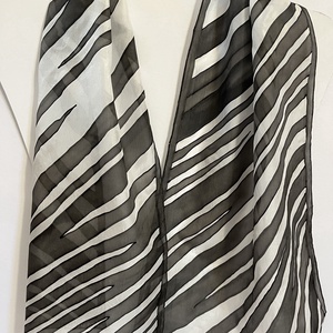 Zebra Sál - fekete - fehér - ruha & divat - sál, sapka, kendő - sál - Meska.hu