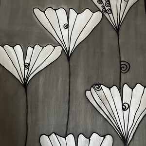 Fekete-szürke Sál - ruha & divat - sál, sapka, kendő - sál - Meska.hu