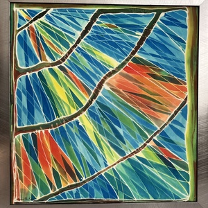 Festmény Modern kerettel, falikép, Művészet, Festmény, Festmény vegyes technika, Selyemfestés, MESKA