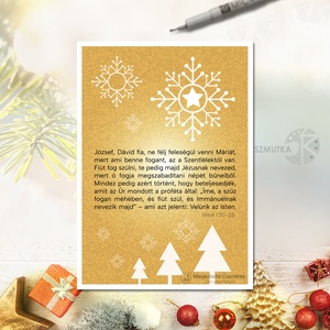 Karácsonyi lap, ajándék kísérő - igés - Meska.hu