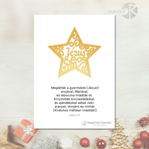 Karácsonyi lap idézettel, képeslap, ajándékkísérő, igés lap - Meska.hu