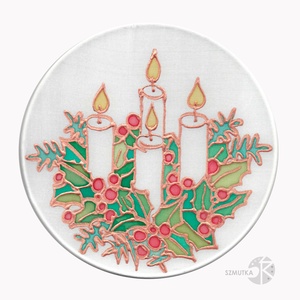 Téli dekoráció, falikép, ablakdísz, gyertya - Meska.hu