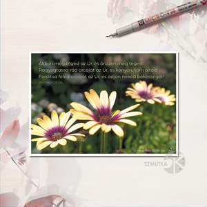 Igés lap, Ajándékkísérő lap üzenettel, Ároni áldás, Otthon & Életmód, Papír, írószer, Ajándékozás kellékei, Ajándékkísérő, Fotó, grafika, rajz, illusztráció, MESKA