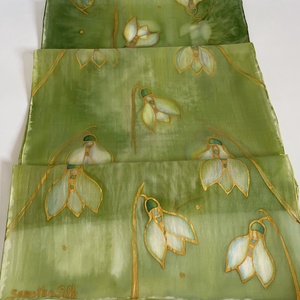 Hóvirágos sál - ruha & divat - sál, sapka, kendő - sál - Meska.hu