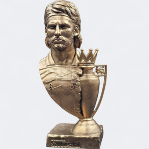 Szoboszlai Dominik Premier Liga kupagyőztes szobor, Művészet, Szobor, Kerámia, Festészet, Festett tárgyak, MESKA