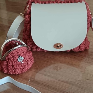 Táska pénztárcával, Táska & Tok, Kézitáska & válltáska, Alkalmi táska, Horgolás, MESKA