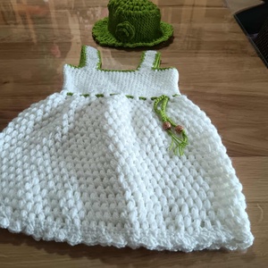 Babaruha sapkával, Ruha & Divat, Babaruha & Gyerekruha, Keresztelő ruha, Horgolás, MESKA