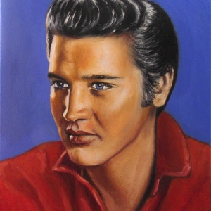 Elvis Presley Szőke Gábor olajfestmény, Művészet, Festmény, Olajfestmény, , MESKA