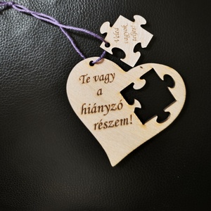 Szív autós függő , Otthon & Életmód, Autó, Visszapillantó dísz, Famegmunkálás, MESKA