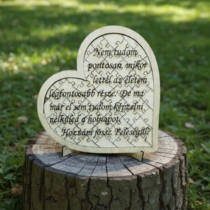 Lánykérő puzzle, Esküvő, Meghívó & Kártya, Tanú felkérő, Famegmunkálás, MESKA