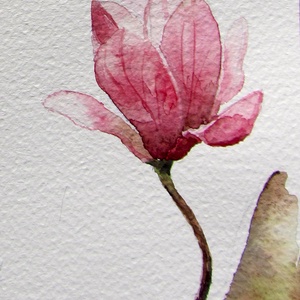 Sokáig gyönyörködtető akvarell virágok - Magnolia sorozat -  - Meska.hu
