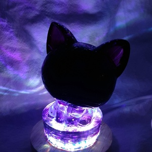Purple Kitty műgyanta lámpa - otthon & lakás - lámpa - hangulatlámpa - Meska.hu