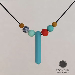 Szoncha szilikon szenzoros lánc, Ékszer, Nyaklánc, Bogyós nyaklánc, Ékszerkészítés, Gyöngyfűzés, gyöngyhímzés, MESKA