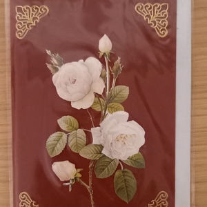 3D fehér rózsa üdvözlőlap Anyák napjára, Otthon & Lakás, Papír írószer, Képeslap & Levélpapír, Papírművészet, MESKA