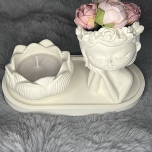 Kerámiaporos dekor szett, Otthon & Életmód, Dekoráció, Asztal és polc dekoráció, Asztaldísz, Gipszöntés, MESKA