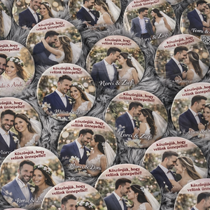 Egyedi esküvői köszönőajándék - otthon & életmód - konyhafelszerelés, tálalás - konyhai dekoráció - hűtőmágnes - Meska.hu