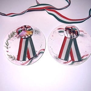 Egyedi kokárda - ékszer - kitűző és bross - Meska.hu