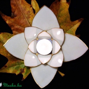 Tiffany Lótuszos mécsestartó asztaldísz - otthon & életmód - dekoráció - Meska.hu