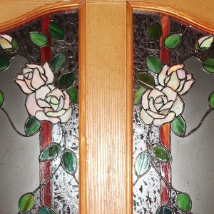 Fehér rózsa ajtóbetét II. volume - otthon & életmód - bútor - más bútor - Meska.hu