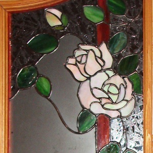 Fehér rózsa ajtóbetét II. volume - otthon & életmód - bútor - más bútor - Meska.hu