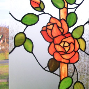 Rózsaberek ajtóbetét, narancssárga: III. volume - otthon & életmód - bútor - más bútor - Meska.hu