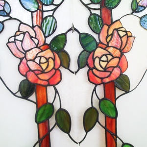 Rózsaberek ajtóbetét, narancssárga: III. volume - otthon & életmód - bútor - más bútor - Meska.hu