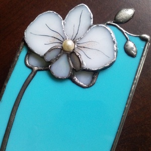 3D Orchideás ékszerdoboz tiffany üvegből - ékszer - ékszertartó - ékszerdoboz - Meska.hu