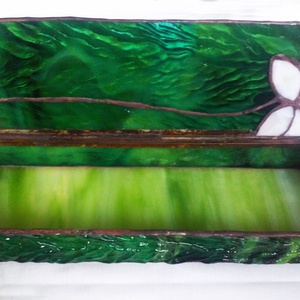 Trópusi orchideás tiffany ékszerdoboz - ékszer - ékszertartó - ékszerdoboz - Meska.hu