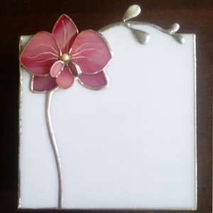 3D Orchideás ékszerdoboz tiffany üvegből - ékszer - ékszertartó - ékszerdoboz - Meska.hu