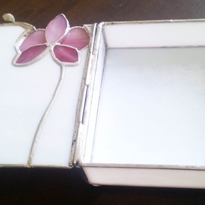 3D Orchideás ékszerdoboz tiffany üvegből - ékszer - ékszertartó - ékszerdoboz - Meska.hu