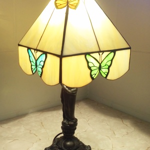 Pillangós tiffany lámpa - otthon & életmód - lámpa - asztali lámpa - Meska.hu