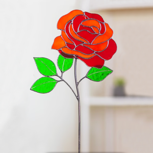 Vörös rózsa örökvirág asztalidísz - otthon & életmód - dekoráció - asztal és polc dekoráció - asztaldísz - Meska.hu