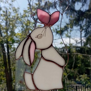 Honey-Bunny ablakdísz húsvétra - otthon & életmód - dekoráció - ajtó- és ablak dekoráció - ablakdísz - Meska.hu