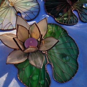 Fairy-dream tavirózsa mécsestartó - otthon & életmód - dekoráció - asztal és polc dekoráció - díszüveg - Meska.hu