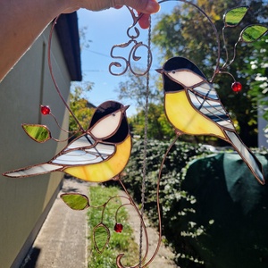 Szerelmes cinegepár - otthon & életmód - dekoráció - ajtó- és ablak dekoráció - ablakdísz - Meska.hu Szerelmes cinegepár - otthon & életmód - dekoráció - ajtó- és ablak dekoráció - ablakdísz - Meska.hu