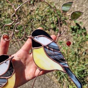 Szerelmes cinegepár - otthon & életmód - dekoráció - ajtó- és ablak dekoráció - ablakdísz - Meska.hu Szerelmes cinegepár - otthon & életmód - dekoráció - ajtó- és ablak dekoráció - ablakdísz - Meska.hu