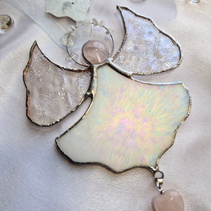 Kristályangyal opálos színben, Karácsony, Karácsonyi lakásdekoráció, Karácsonyi ablakdíszek, ablakmatricák, Üvegművészet, Ötvös, MESKA