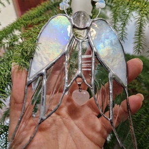 Csupaszárny kristályangyal jeges csillogás - karácsony - karácsonyi lakásdekoráció - karácsonyi ablakdíszek, ablakmatricák - Meska.hu